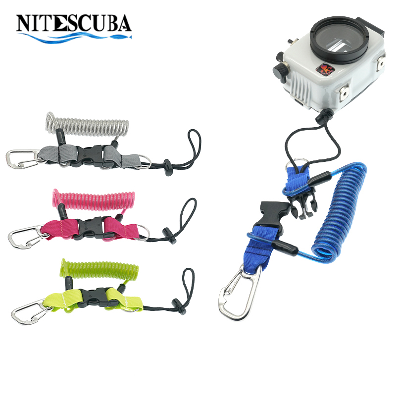 Camera Wrist Strap - Tauchen 316, Anti-Verlust-Spiralfeder, Spule, Kamera-Lanyard, Sicherheits-Notfall-Werkzeug,