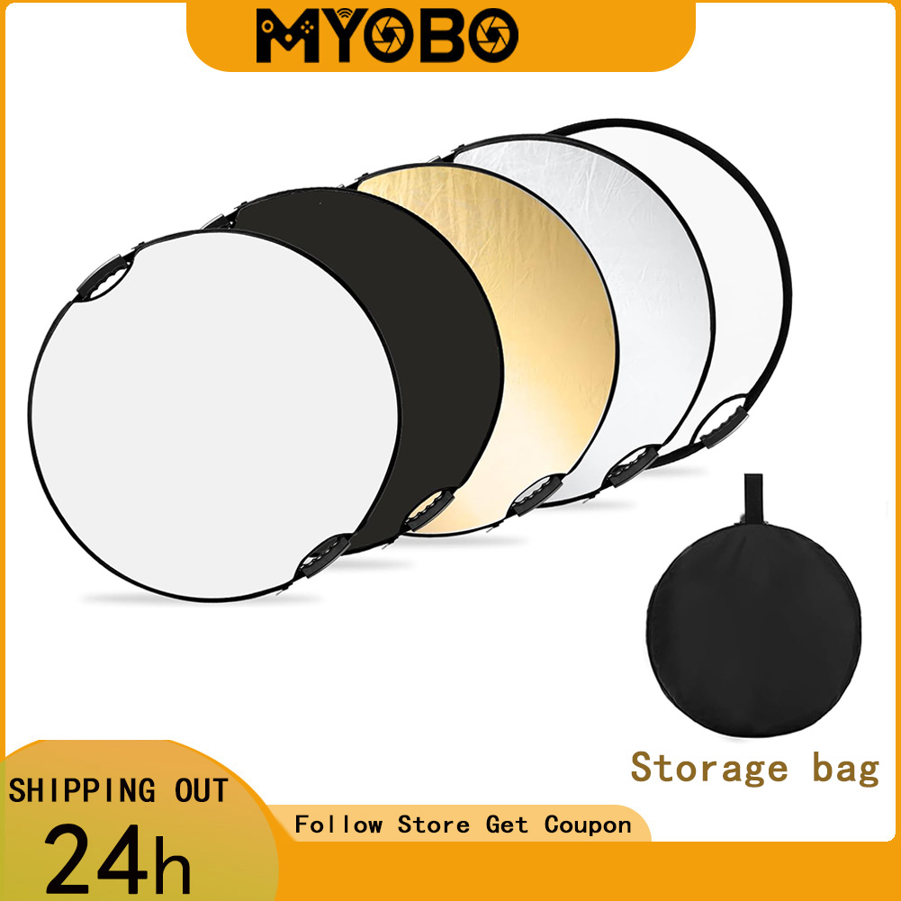 Reflector 5 In 1 - MYOBO Reflektor für Fotografie Zusammenklappbarer Lichtreflektor