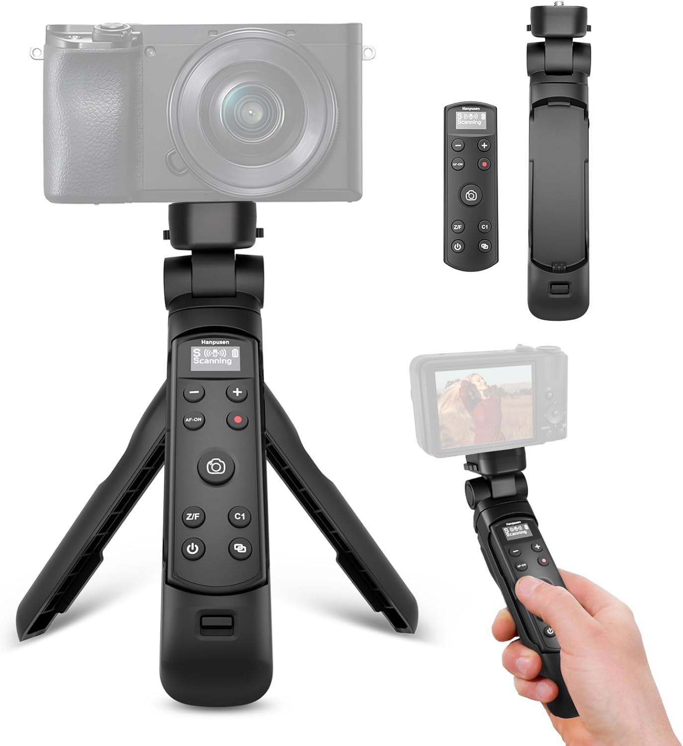 Sony Camera Zv-E10 - Kabelloser Aufnahmegriff-Stativ mit OLED-Bildschirm und Fernbedienung