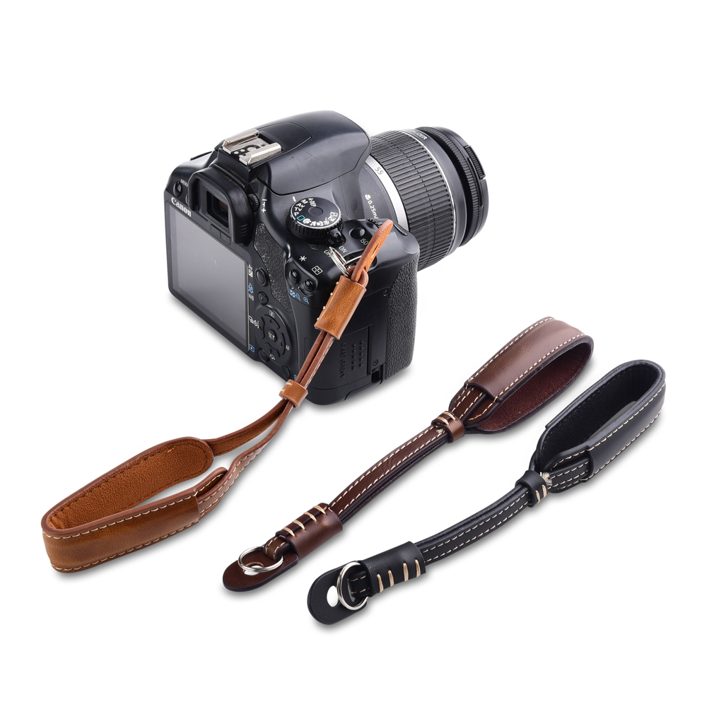 Nikon Camera D3500 - Kamera Leder Hand Grip Metall Ring