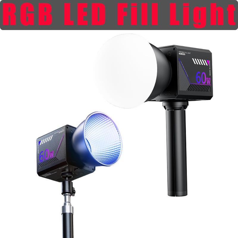 Photography Natural Lighting - 60W RGB Videoleuchte Tragbares LED-Fotostudio-Licht mit