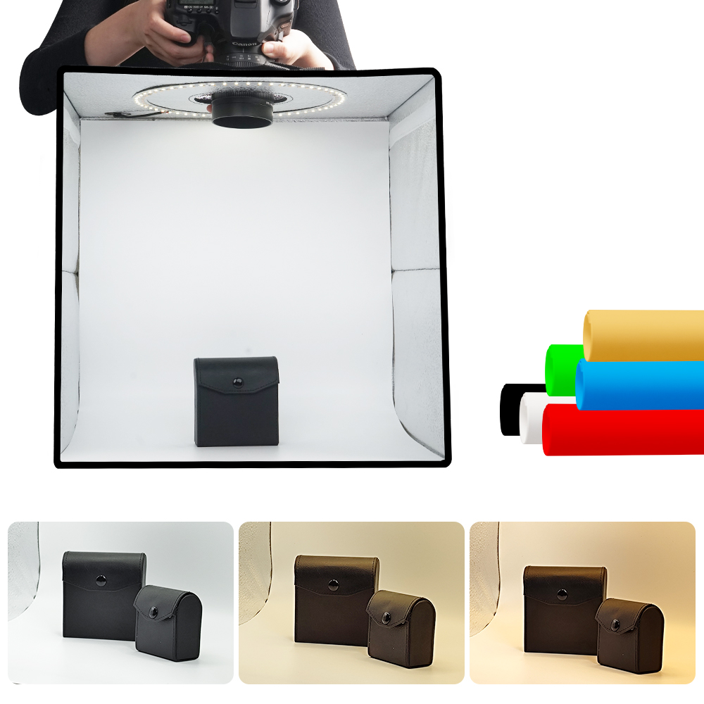 Photography Treatment - Lightdow Dimmbare Fotobox, LED-Lichtraum, Fotostudio-Leuchtkasten-Set, 120
