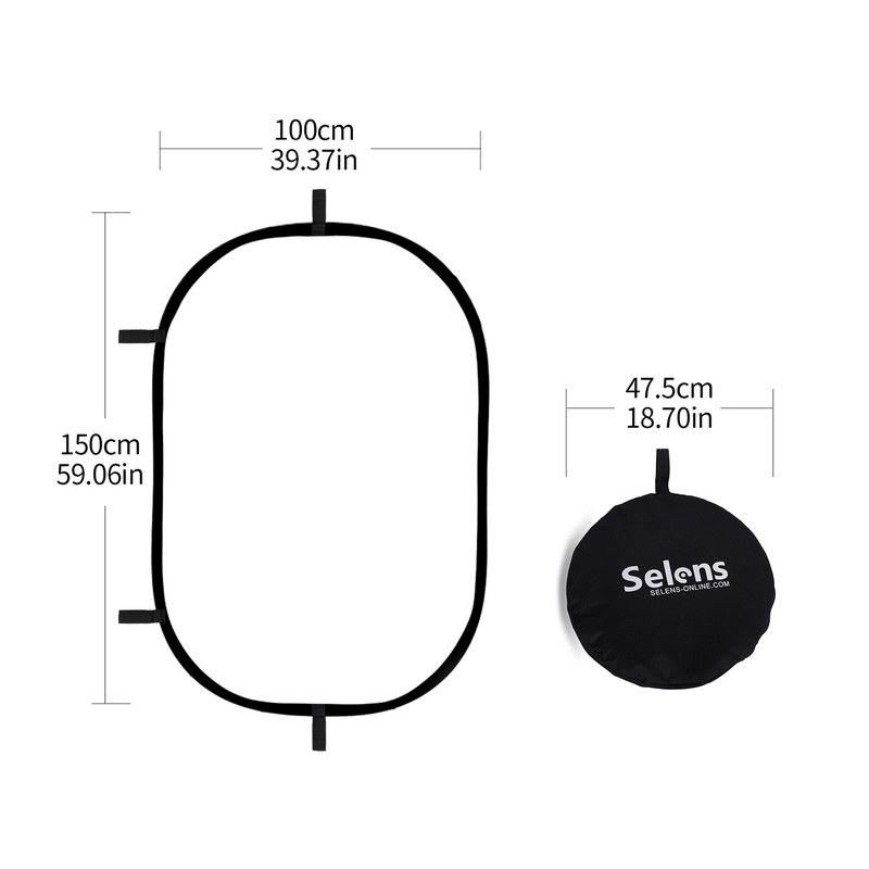 Reflector 5 In 1 - 100X150CM faltbare ovale Reflektor Soft Light