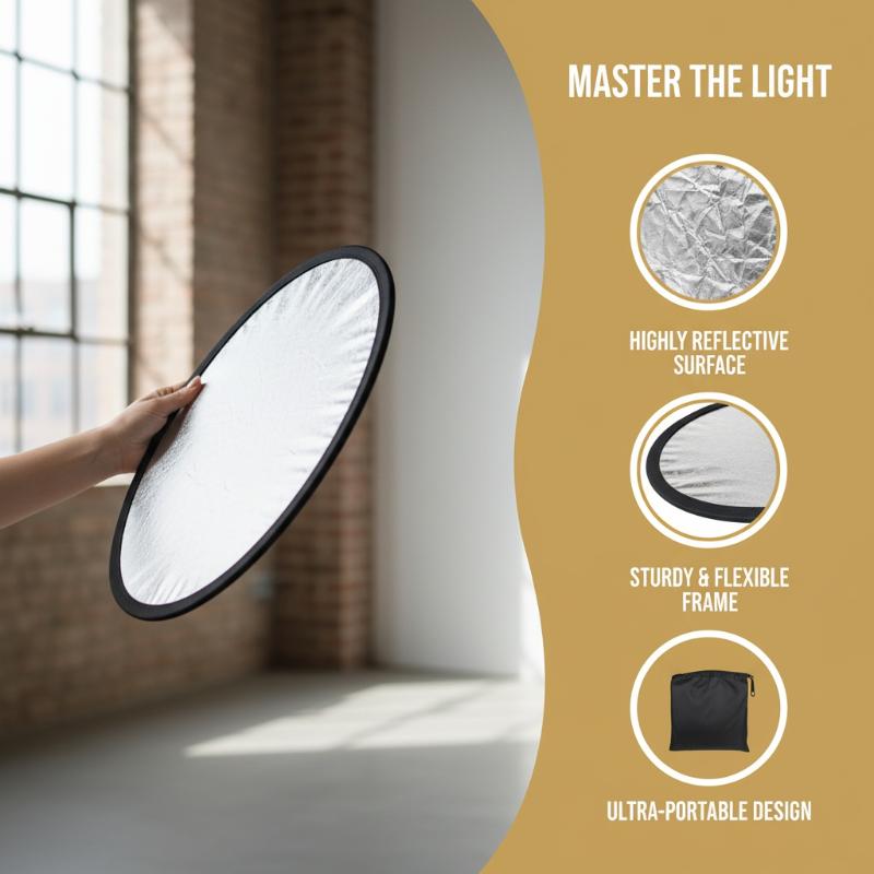 Reflector 5 In 1 - 5-in-1 Runder Fotoreflektor, Zusammenklappbarer Lichtdiffusor für