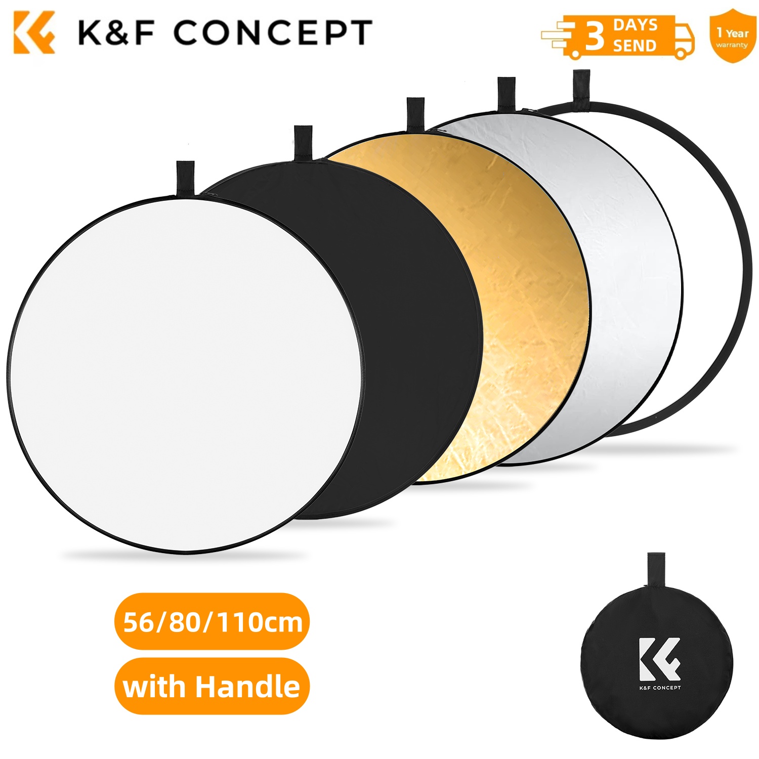 K&F CONCEPT 56/80/110cm 5-in-1 – Reflector 5 In 1 Bewertung und Preis