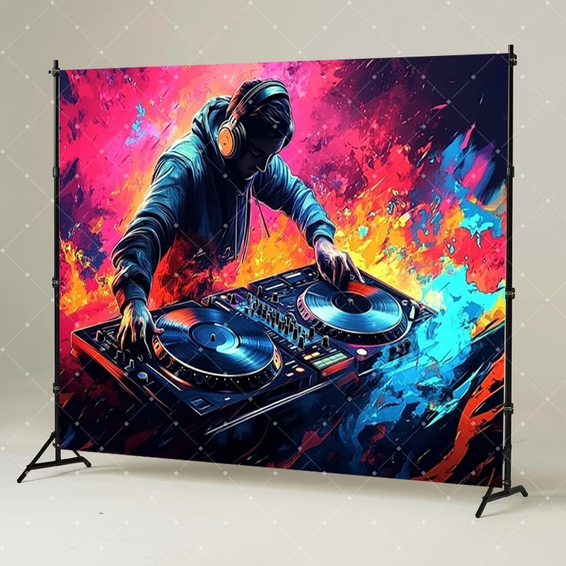 Hip-Hop-Musik, DJ-Party-Dekora – Photography Treatment Bewertung und Preis