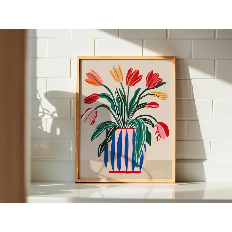 2 Stück Tulpenblumen-Leinwand- – Photography Types Bewertung und Preis
