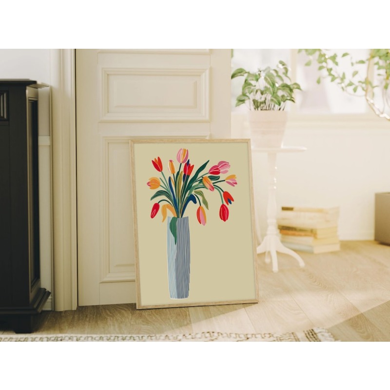 2 Stück Tulpenblumen-Leinwand- – Photography Types Bewertung und Preis