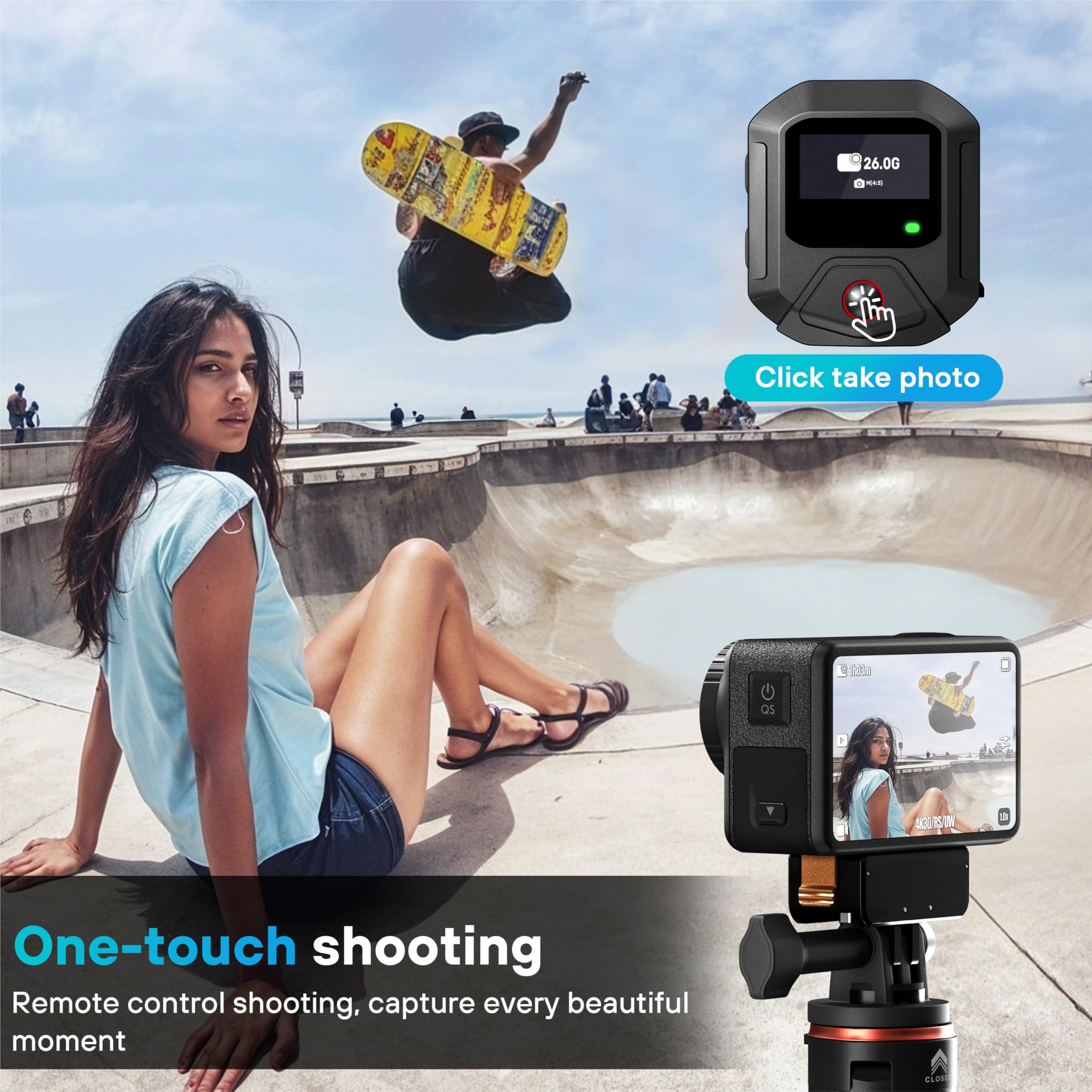 Bluetooth-Fernbedienung mit in – Camera Wrist Strap Bewertung und Preis